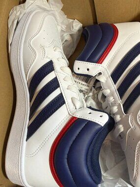 NIB Adidas Hoops 4.0 Mid J Black White Sneakers | Size 4